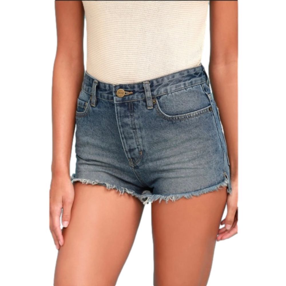 Amuse Society Medium Wash Denim Shorts
